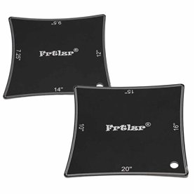 FRTLZR Lot de 2 jauges de rayon pour guitare - Jauge de profondeur pour fente de frette - Outil de configuration professionnelle