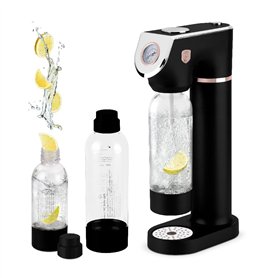 BERLINGER HAUS Sodabar Soda Maker + 2 bouteilles Black Rose Collection | Respectueux de l'environnement et facile à utiliser
