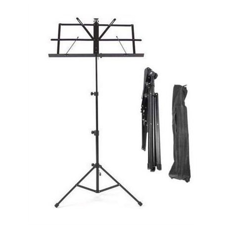 Kabalo Pupitres pour partitions Stand de la musique d'orchestre métal noir - pliable - AVEC PORTE GRATUIT CAS SAC INCLUS (avec h