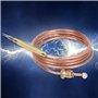 OKBY - Thermocouple universel de cheminée à gaz - Kit de remplacement - 900 mm - Gris - Connexion vis - Acier inoxydable