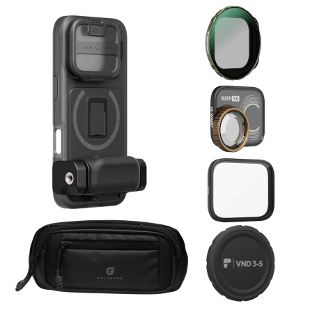 PolarPro LiteChaser iPhone 16 Pro - Street Photographer Kit - Pro Case - 1 Objectif - 3 Filtres - Etui