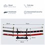 Hashiman - Triple Katana One Piece - Roronoa Zoro Shusui Wado Kitetsu - Trois Réplique Manga Sabre + Support d'Epée Bois + Tripl