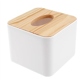 Asyduey BoîTe à Mouchoirs CarréE BoîTe à Mouchoirs avec Couvercle en Bois Mini BoîTe à Mouchoirs en Bois Amovible
