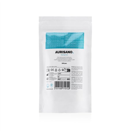 AURISANO Lingettes Nettoyantes Appareil Auditif - 100 Lingettes - Nettoyage Appareil Auditif - Lingettes Humides pour Aide Audit