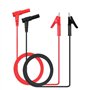 2 Pcs Fiche Banana à Pince Crocodile électriques fils Multimètre cable de Test Sonde Cordon Alligator Flexible Câble de Test Pou