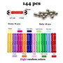 Jokooan Bâtons Magnétiques,Jeux de Construction Enfant, Ensemble 144PCS Blocs Magnétiques Jouets éducatifs pour Enfants