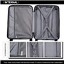 Kono Set de 3 Pièces Valise de Voyage Rigide Valise Soute Avion en Polypropylène Légere Ensembles de Bagages 55/65/76cm à 4 roul