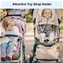 SwirlColor Lot de 8 Sangles de Transport pour Jouets - en polypropylène - Anti-Chute - Réglable - pour Poussette