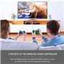 Achort 2 Pièces 2.4GHz Sans Fil Vibrations Double Gamepad Compatible avec PS2 Playstation 2 Double Shock