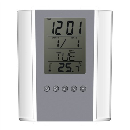 Carnaval Commerçant Porte-Stylo Horloge Porte-Stylo Multifonctionnel avec Bureau numérique Réveil Tableau d'affichage de la temp