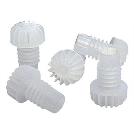 Lot de 100 bouchons en forme de champignon en plastique à ailettes pour vin pétillant