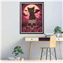 Hoobee 5D DIY Diamond Painting Crâne, Peinture Diamant Chat Noir, Diamant Painting Broderie au Point de Croix Mosaïque Strass Dé