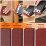KENDO Lot de 84 feuilles de papier abrasif 93 x 230 mm avec 1 bloc de ponçage manuel et 3 éponges abrasives. Grains : 10 x P40/6