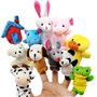 JZK 24 Ensemble de Marionnettes à Doigts Famille Peluche Animaux Jouets à Doigts Remplisseurs de Sac de Fête Finger Marionnettes