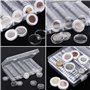 JZK 100 x Plastique Capsules de Pièces 30mm Capsules de Monnaie Titulaire + 100 x Joint en Mousse (17/20/25/27/ 30mm) pour Pièce
