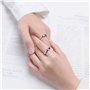 GFYWZ Bague Couple en Argent S925, Bague D'Ouverture Simple Et Lisse Pour Homme Et Femme, Bague à la Mode Pour la Saint-Valentin
