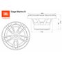 JBL Stage Marine Haut Parleur étanches 8" (200mm) - 375 Watts Deux Voies Haut-parleurs Marins pour Bateau - Enciente encastrable