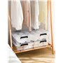 Cetomo Lot de 4 boîtes de rangement sous le lit avec couvercles et boucles durables - 50 L x 4 cm - Boîtes de rangement multi-us
