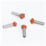 WSOOX Lot de 4 Fraises à Point Rainuré - Diamètre de la Tige 8 mm, Embouts de Fraisage Arrondis pour Bois, Outil de Travail du B