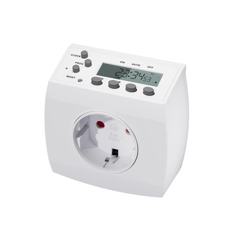 HBN Minuterie numérique hebdomadaire - Prise murale - Écran LCD - Minuterie programmable - 8 programmes de commutation configura