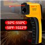 BSIDE H1 Thermomètre infrarouge Numérique Sans Contact Pistolet de Température Laser -58℉-1022℉ (-50℃-550℃) Émissivité Réglable 