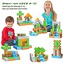 JauniQ Constructions Magnétiques Blocs, STEM Montessori Jouets Magnétiques Sensoriels Cadeaux pour Garçons Filles à partir de 3