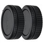 (2 Pack) JJC Bouchon de Protection Frontal + Protège-Objectif Arrière pour Canon EOS R Ra RP R3 R5 R5c R6 R6II R7 R8 R10 R50 R10