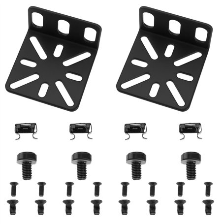 be in your mind 2pcs Kit de Montage en Rack Réglable pour Commutateur Distance de Trou Réglable 13-35 Mm Compatible avec Buffalo