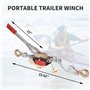 HOMIZEN Palan manuel 2 tonnes 2000 kg 2 m Câble métallique Ø 4,0 mm 2 crochets Treuil manuel Palan à cliquet