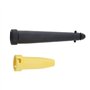Create idea 2 Pièces Nettoyeur Vapeur Puissance Buse de Remplacement Accessoires de Nettoyage Buse de Fenêtre Noir/jaune Compati