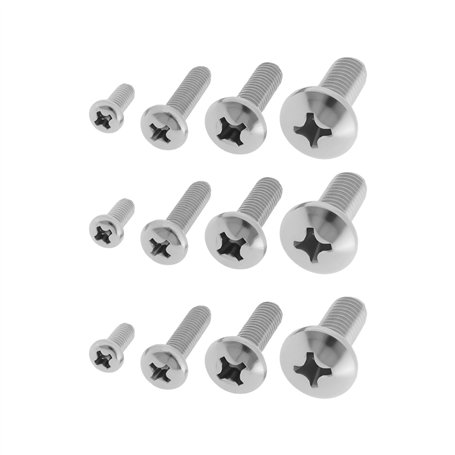 The Lord of the Tools Lot de 64 vis en acier inoxydable pour montage mural d'écran TV plasma M4 x 10 mm M5 x 20 mm M6 x 20 mm M8