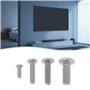 The Lord of the Tools Lot de 64 vis en acier inoxydable pour montage mural d'écran TV plasma M4 x 10 mm M5 x 20 mm M6 x 20 mm M8