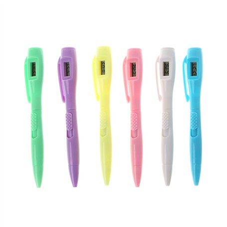 Fatteryu Stylo à Bille Électronique Avec Horloge Numérique - Stylo d'Examen 1Pcs