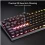 Redragon K513 Clavier de jeu à membrane RVB, clavier linéaire standard à 104 touches au toucher mécanique avec 5 touches macro G