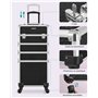 SONGMICS Valise à maquillage Mallette de maquillage Trolley à maquillage bijoux et cosmétique Beauty case Grande taille, JHZ06B