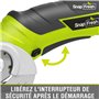 SnapFresh Ciseaux Electrique Cutter Rotatif ÉLectrique 4V Universels avec 2 Lames Sans Fil pour DIY/Papier/Carton/Cuir/Tapis/Pla