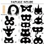 Qpout 48pcs Masques à gratter Animaux pour Enfants, pour Enfants Fille Garçon Anniversaire de Pâques Halloween Jeu de Noël Acces