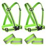 URAQT 2 Pièces Gilet de Sécurité vélo et 4 Pièces Bracelets de Sécurité