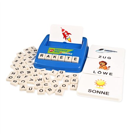 BOHS Jeu d'alphabétisation allemande - 120 mots et 60 cartes flash - Jouets éducatifs d'apprentissage de la langue préscolaire