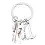 Happyyami Porte-Clés Fête de Pères Pendentif Keychain en Acier Inoxydable Porte-clés Papa Pendentif Marteau Clé Tournevis pour d
