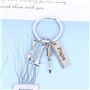 Happyyami Porte-Clés Fête de Pères Pendentif Keychain en Acier Inoxydable Porte-clés Papa Pendentif Marteau Clé Tournevis pour d