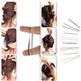 alwaiiz 420 Pièces Épingle à Cheveux, Inclure 160 Pince Chignon + 160 Epingle a Cheveux en U + 100 Petit Elastique Cheveux, Onde