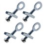 Be In Your Mind Lot de 4 tendeurs de chaîne de 10 mm avec écrous anti-perte en acier argenté pour mini motos