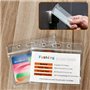 DERAYEE 20pcs Porte Badge en PVC avec Clips,Transparent et Étanche pour Protege Carte d'Identité et Carte d'Étudiant etc.