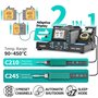YIHUA 982D-II 2-IN-1 Station de Soudage de Précision Fer a Souder avec fer à souder de précision C210 et C245 Calibration Automa