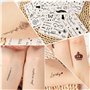 GEBETTER 6Feuilles Tatouage Temporaire Italien Autocollant Tatouage Ephémère Etanche pour Garçon Fille