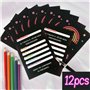 GEBETTER 12Pcs Carte Invitation Anniversaire Thème Néon pour Garçon Fille Enfant Fête Anniversaire