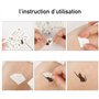 6Feuilles Tatouage Temporaire Français Faux Tatouage Ephémère Etanche Couleur Noire Décoration Fête Cadeau pour Femme Fille