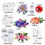 5 sets Matrices de Découpe Scrapbooking Cutting Dies Fleur Plante Bricolage Outil Gaufrage Décoration Pochoir Découpage pour Car