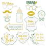 12PCS Baby Shower Photo Booth Props en Français Décorations Baby Shower pour Fête de Naissance Fille Garçon Anniversaire Accesso